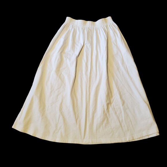 Sportables L White Modest Long Maxi Skirt A Line Church Home School - Picture 2 of 4